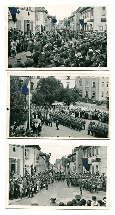 Wehrmacht Heer Fotos, Soldaten marschieren durch Hamburg Bild 2