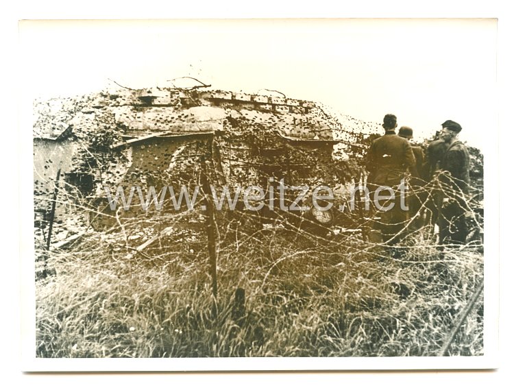 Wehrmacht Pressefoto: Eroberter Bunker der Maginot-Linie 24.6.1940