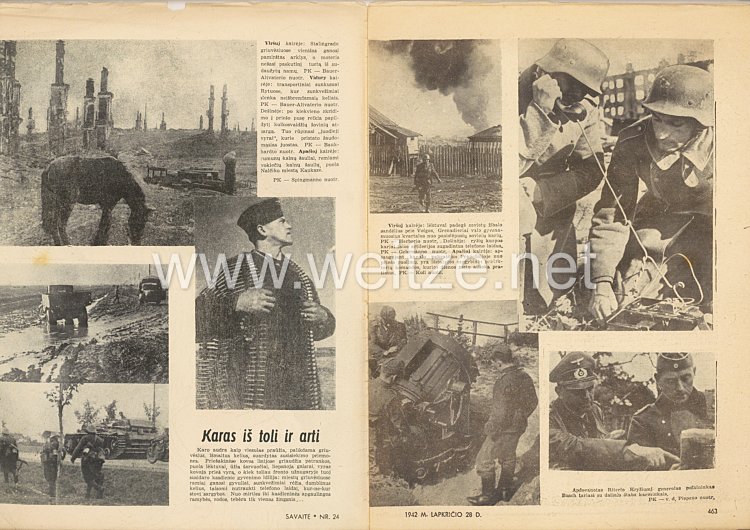 III. Reich / Litauen - Zeitschrift " Savaitė " - Jahrgang 1942 Nr. 24 Bild 2