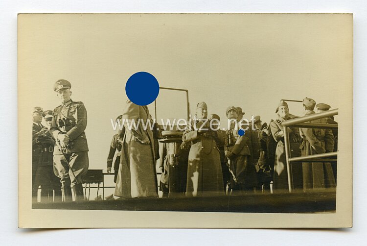 III. Reich Foto, Adolf Hitler und Benito Mussolini bei einem Frontbesuch