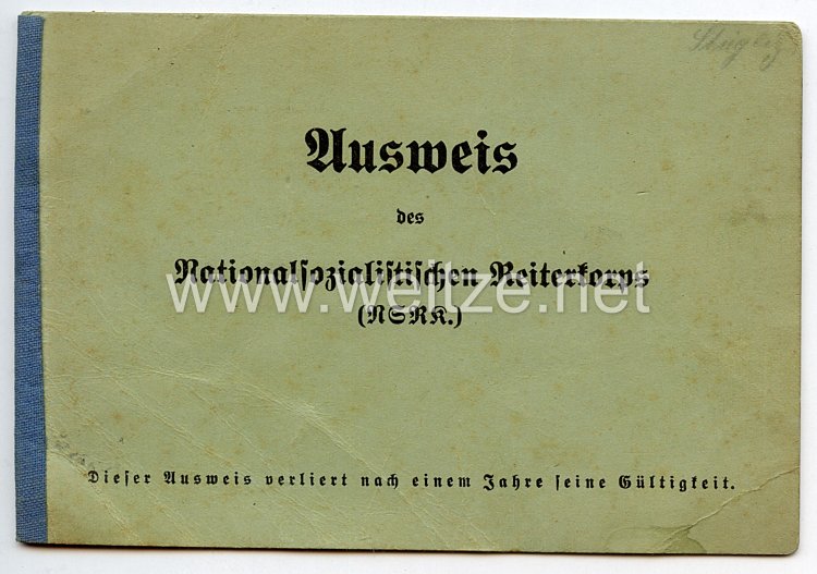 Nationalsozialistisches Reiterkorps ( NSRK ) - Ausweis