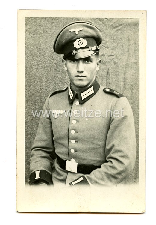 Wehrmacht Heer Foto, Soldat mit Schirmmütze