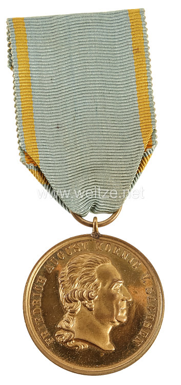 Königreich Sachsen Goldene Militär St.-Heinrich Medaille
