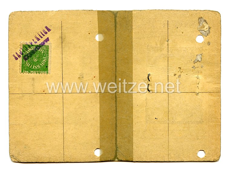 III. Reich - Deutsch - Kolej Wschodnia Personalausweis für eine Mann  Bild 2