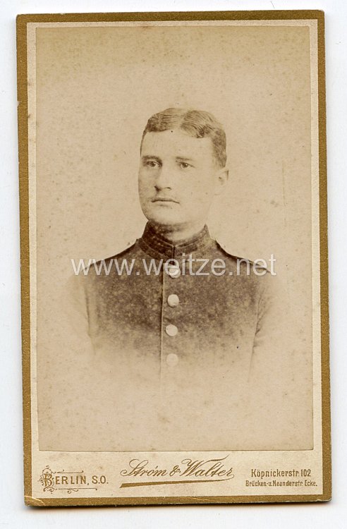 Preußen Kabinettfoto Soldat in einem Garde-Regiment