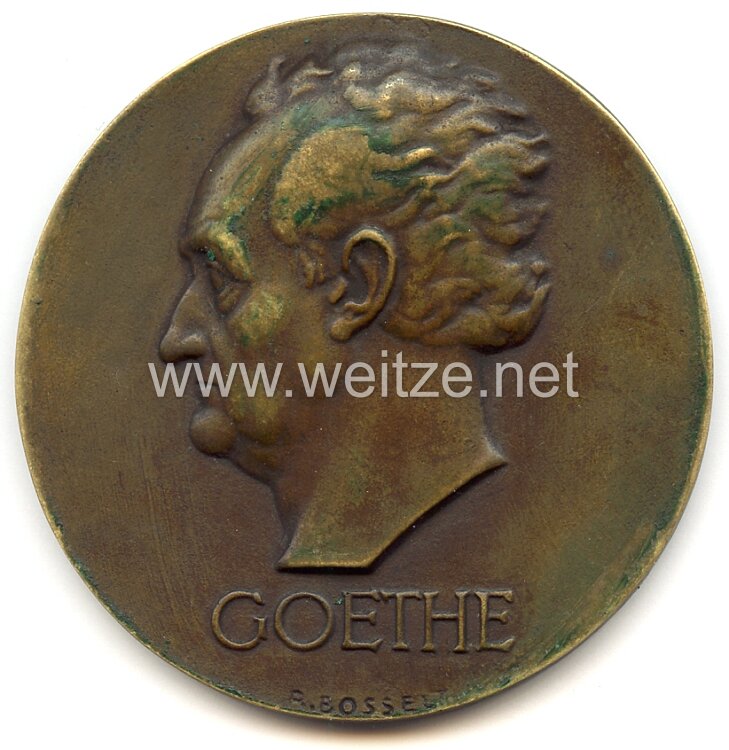 Weimarer Republik Ehrenpreis des Reichspräsidenten in Bronze 1932 - Verfassungstag Goethe Gedenkjahr