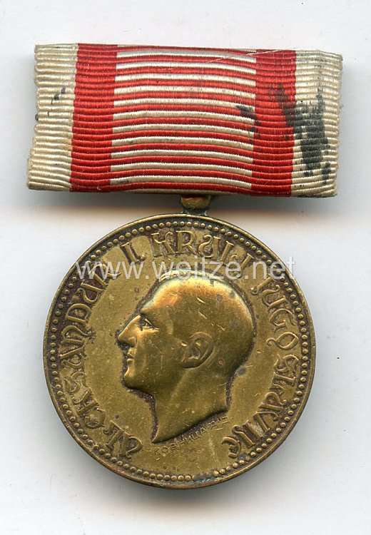 Königreich Yugoslavien Goldene Medaille für Verdienste um das Königshaus Alexander I. Karageorgevich (1927-1934)