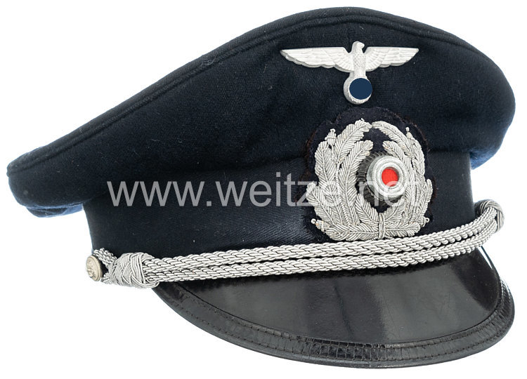 Kriegsmarine dunkelblaue Schirmmütze für einen Marinebeamten im Offiziersrang