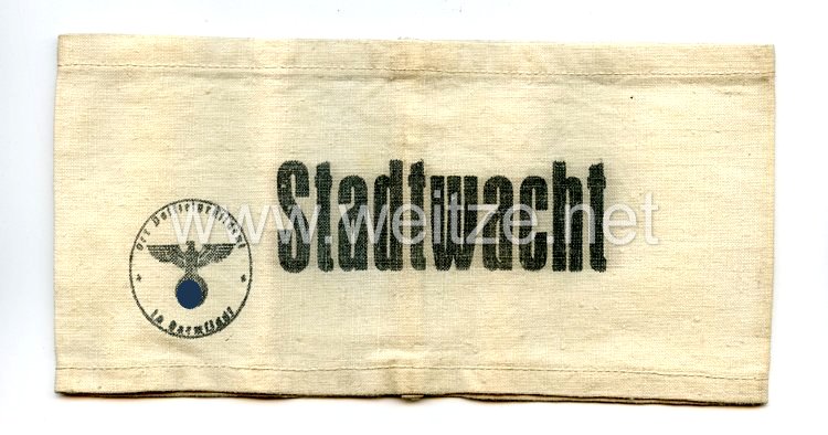 III.Reich Polizei Armbinde "Stadtwacht"