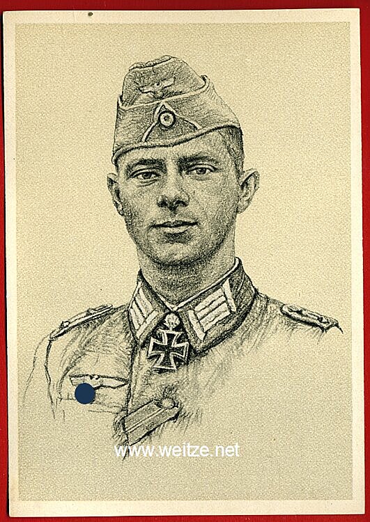 Heer - Propaganda-Postkarte von Ritterkreuzträger Ekkehard Kylling-Schmidt