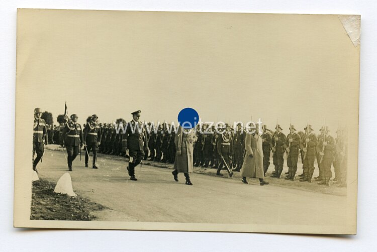 III. Reich Foto, Adolf Hitler und Benito Mussolini schreiten die Front ab