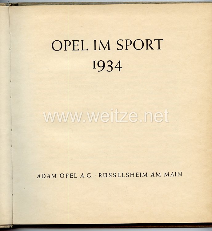 III. Reich - Autosport - Opel im Sport 1934 Bild 2