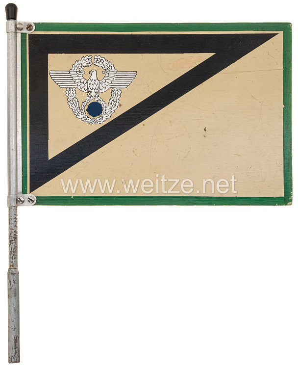 III. Reich Polizei KFZ-Stander für Befehlshaber und Inspekteure der Sicherungspolizei SiPo und des SD sowie Einsatzgruppenchefs