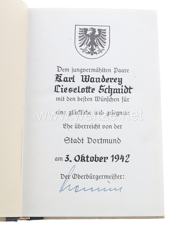 Mein Kampf - Hochzeitsausgabe von 1942 in Druckschrift Bild 2