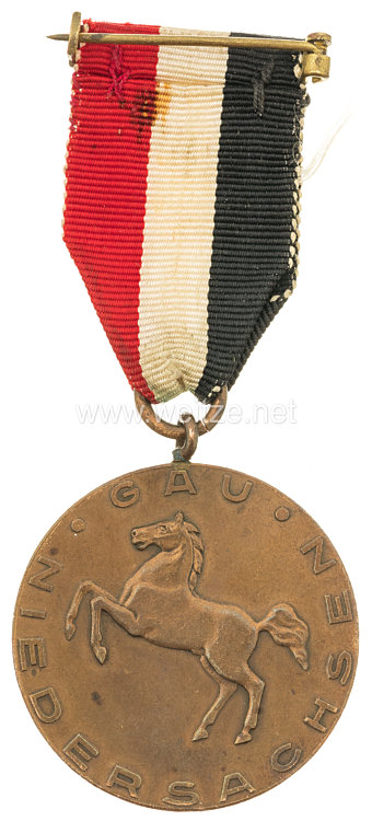 III. Reich - tragbare Teilnehmermedaille " Deutscher Schützenbund Kreischützenbund Harburg - Opferschiessen 1935 - Gau Niedersachsen " Bild 2