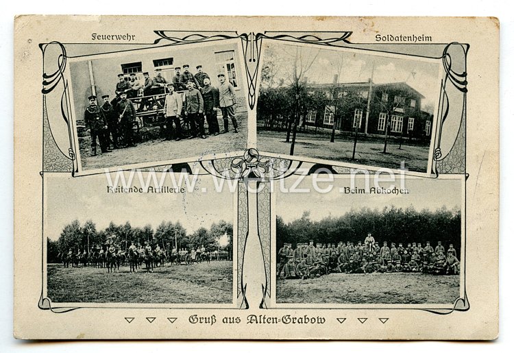 Preußen 1. Weltkrieg Fotopostkarte "Gruß aus Alten-Grabow"
