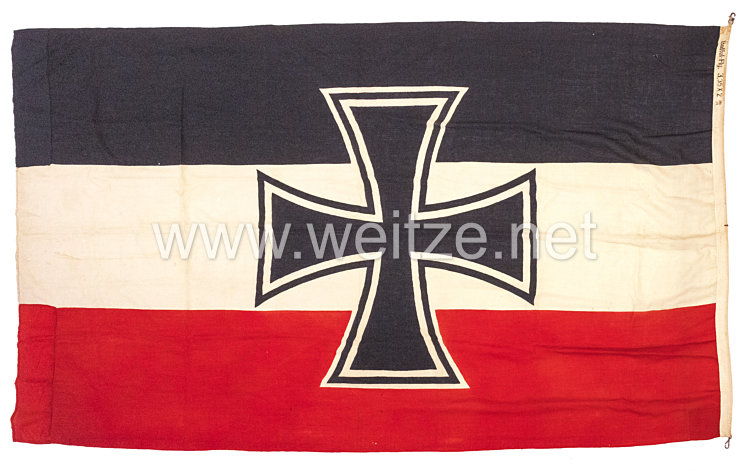 Reichsmarine / Kriegsmarine Reichskriegsflagge für die Gaffel an Kriegsschiffen 1933 - 1935 Bild 2
