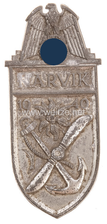 Ärmelschild "Narvik 1940" in Silber
