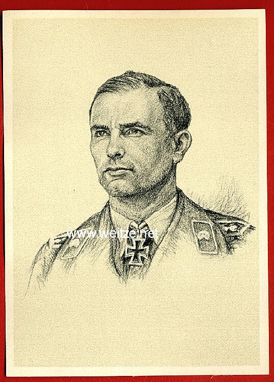 Heer - Propaganda-Postkarte von Ritterkreuzträger Hans Limmer