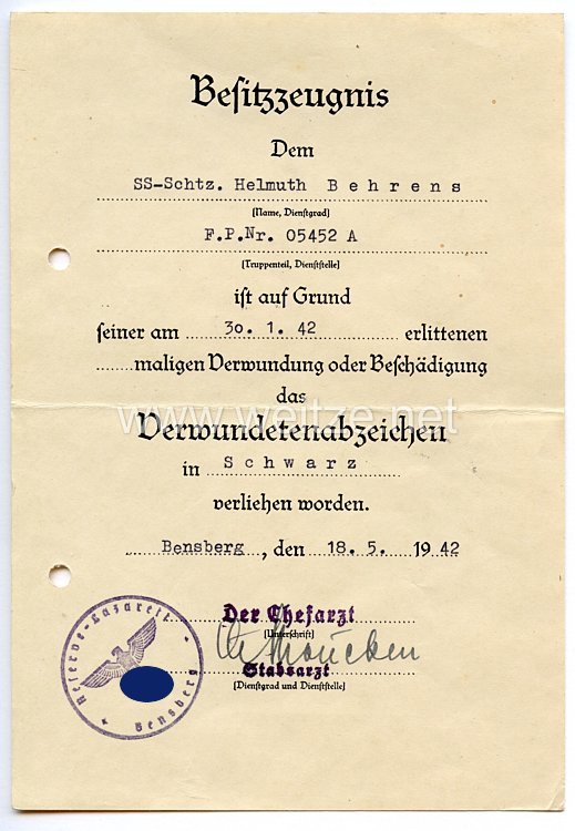 Waffen-SS - Dokumenten- und Fotogruppe für einen späteren SS-Untersturmführer in der 6. SS-Gebirgsdivision " Nord " Bild 2