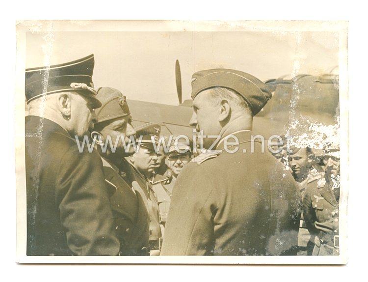 3. Reich Pressefoto: Graf Ciano besucht ein Bombengeschwader an der Atlantikküste