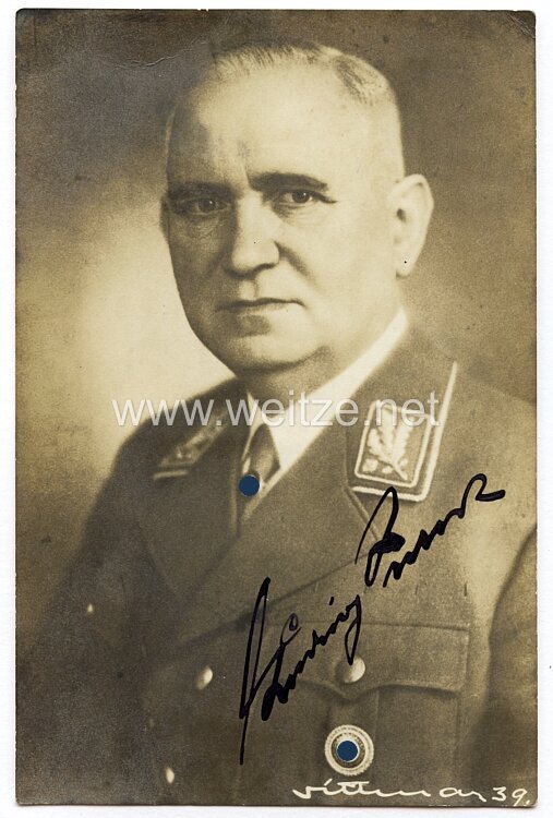 III. Reich - Orignalunterschrift von Ludwig Siebert, Ministerpräsident von Bayern und Träger des Goldenen Ehrenzeichen der NSDAP