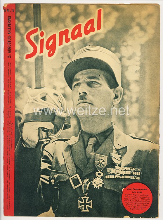 Signal - Sonderausgabe der " Berliner Illustrierten Zeitung " - Jahrgang 1943 Heft Nr. H 16 ( holländisch )
