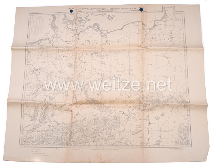 Luftwaffe Navigationskarte in Merkatorprojektion 1:2000 000