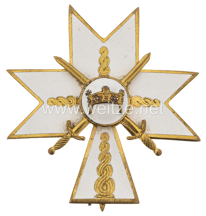 Kroatien Orden der Krone von König Zvonimir: Steckkreuz 2. Klasse mit Schwertern