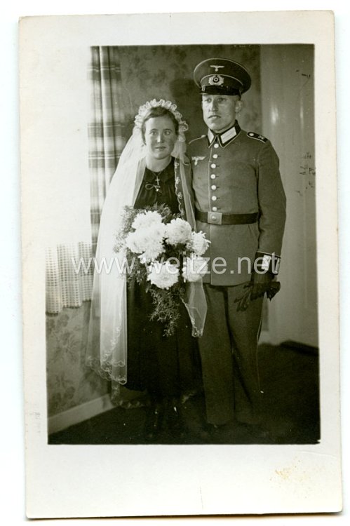 Wehrmacht Heer Hochzeitsfoto eines Soldaten
