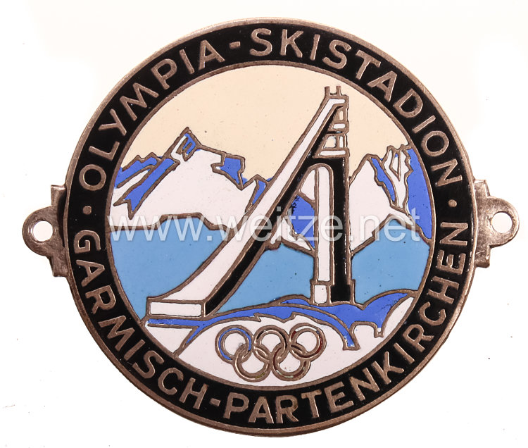 IV. Olympische Winterspiele 1936 "Olympia-Skistadion Garmisch-Partenkirchen" - Offizielles Erinnerungsabzeichen
