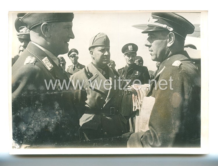 3. Reich Pressefoto: Graf Ciano während ein Frontbesuch an der Westfront