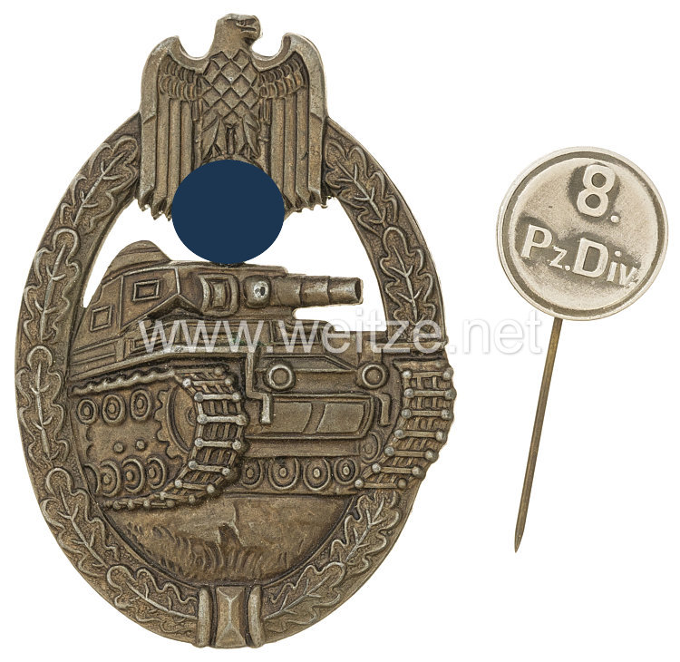 Panzerkampfabzeichen in Bronze - small dish