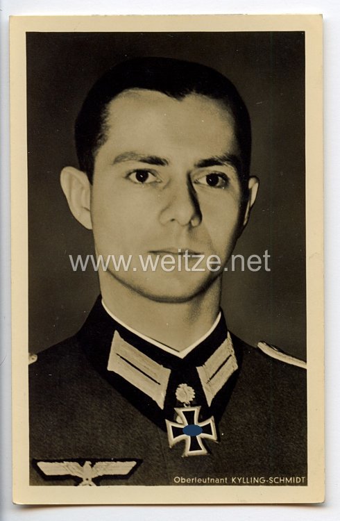 Heer - Portraitpostkarte von Ritterkreuzträger Oberleutnant Kylling-Schmidt