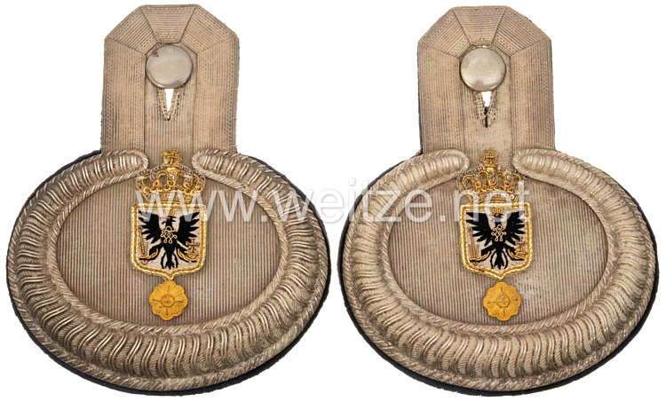 Preußen Paar Epauletten für einen Militär-Intendantur-Sekretär