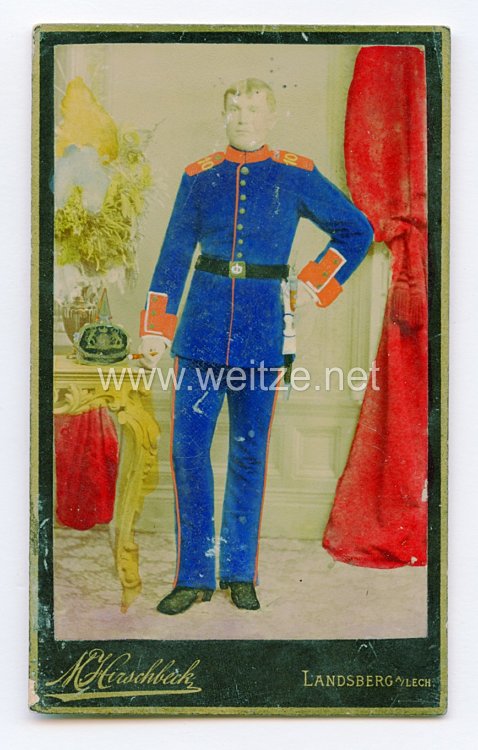 Bayern kleines Kabinettfoto eines Soldaten im 10. Infanterie-Regiment 