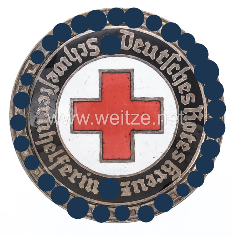 Deutsches Rotes Kreuz ( DRK ) - Brosche " Schwesternhelferin "