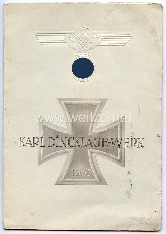 NSDAP Gau Südhannover-Braunschweig Karl-Dincklage-Werk - Ehrenpatenschaft für ein Kind