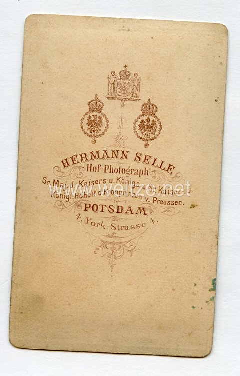 Preußen kleines Kabinettfoto eines Soldaten im 1. Garde-Regiment zu Fuß Bild 2