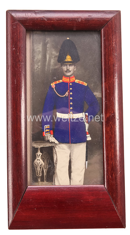 Preußen teilkoloriertes Kabinett-Foto eines Soldaten im Grenadier-Regiment König Wilhelm I. (2. Westpreußisches) Nr. 7