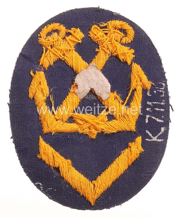 Kriegsmarine Ärmelabzeichen Metallausführung für einen Obersteuermannsmaat Bild 2