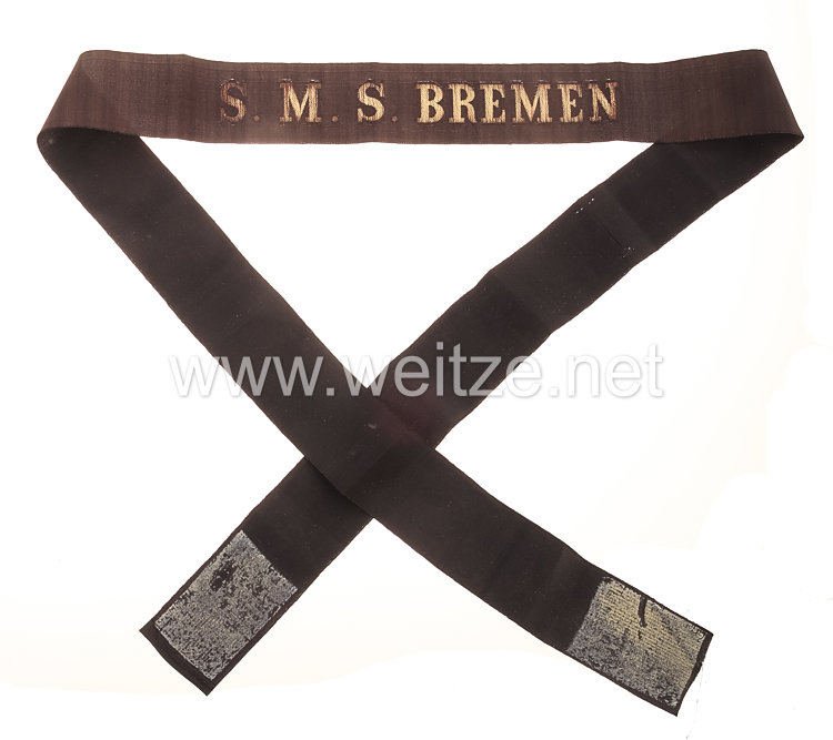 Kaiserliche Marine Mützenband "S.M.S. Bremen"