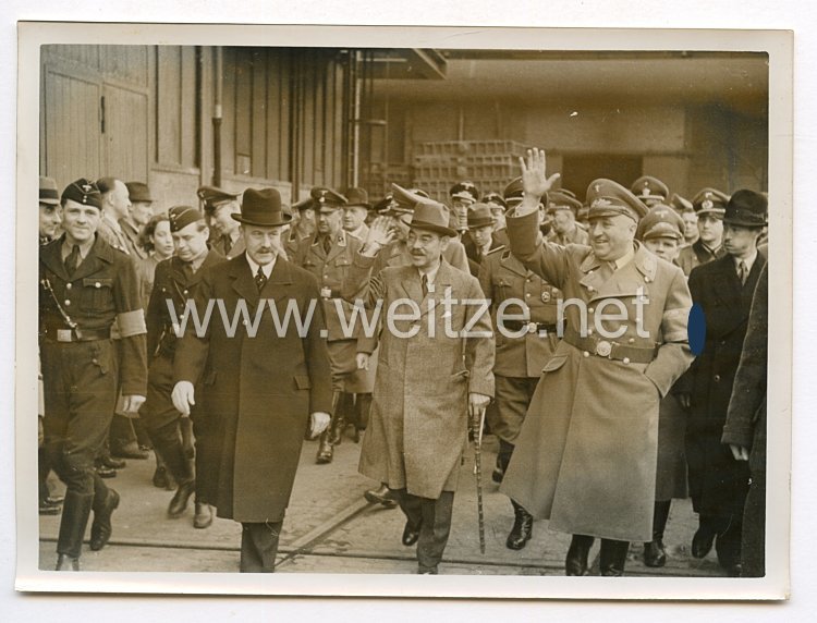III. Reich Pressefoto. Außenminister Matsuoka besucht die Schaffenden Berlins. 5.4.1941. 