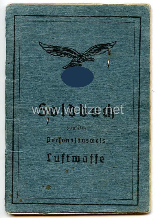 Luftwaffe - Soldbuch für den Ritterkreuzträger Oberleutnant Heinrich Südel als Beobachter in der I. Gruppe/Kampfgeschwader 55 