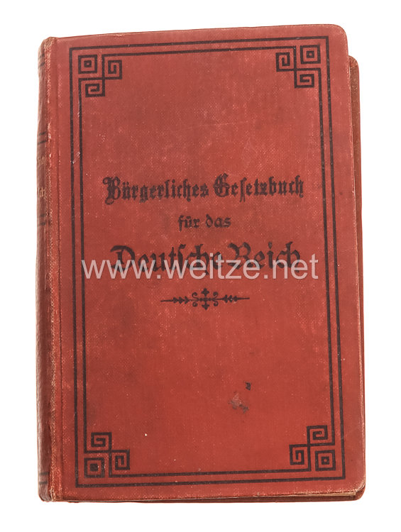 Bürgerliches Gesetzbuch für das Deutsche Reich nebst dem Einführungsgesetz zum Bürgerlichen Gesetzbuche vom 18. August 1896,