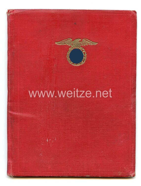 NSDAP - Mitgliedsbuch Nr. 1365307 für einen Mann aus Osnabrück