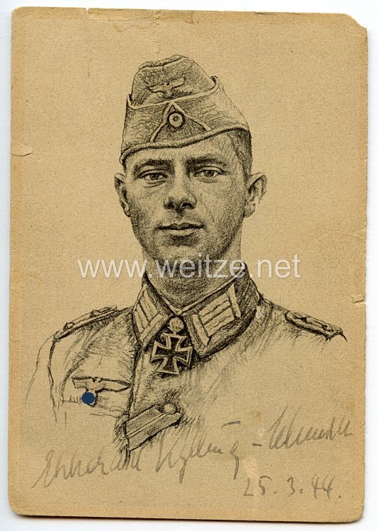 Heer - Originalunterschrift von Ritterkreuzträger Oberleutnant Ekkehard Kylling-Schmidt
