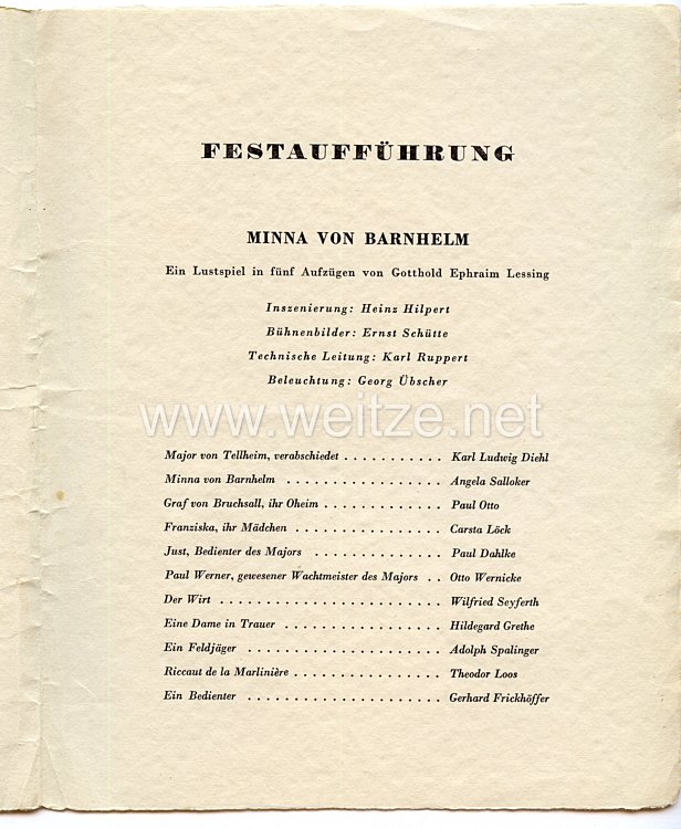 III. Reich - Reichsminister Dr.Goebbels und Reichsorganisationsleiter Dr.Ley - Einladungskarte für den Schauspieler Karl Martell Bild 2