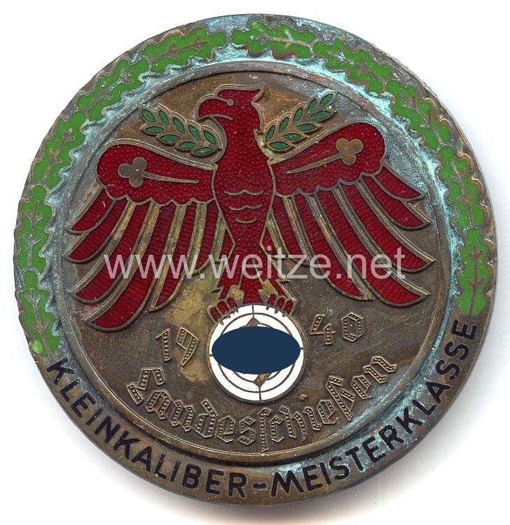 Standschützenverband Tirol-Vorarlberg - Landesschießen 1940 in Gold mit Eichenlaubkranz 
