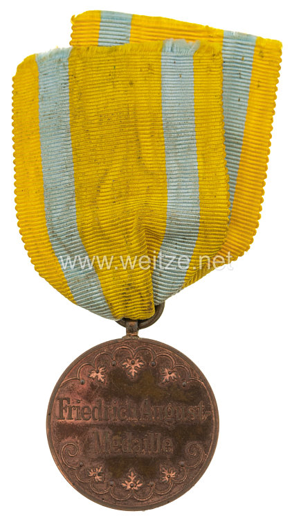 Sachsen Königreich Friedrich August Medaille in Bronze